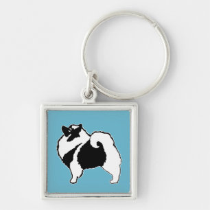 Porte-clés Keeshond Graphics - Cute Original Chig Art