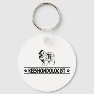 Porte-clés Keeshond humoristique
