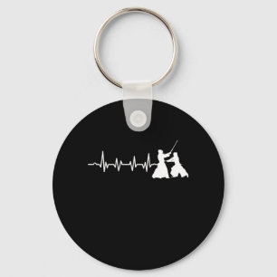 Porte-clés Kendo Heartbeat Samurai Bogu Shinai Samurai Cadeau