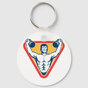 Porte-clés Kettlebell Exercise Weight Training Retro