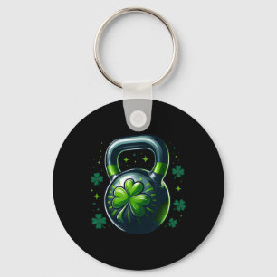 Porte-clés Kettlebell Trèfle de la Saint-Patrick Entraînement