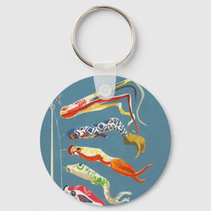 PORTE-CLÉS KEYCHAIN FESTIVE KOINOBORI FISH CARP STREAMERS
