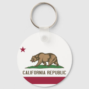 Porte-clés Keychain with Flag of California State