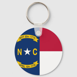 Porte-clés Keychain with Flag of North Carolina State