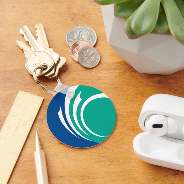 Porte-clés Keychain with Flag of Ottawa, Canada (Bureau)