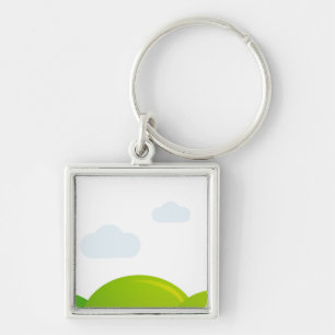 Porte-clés Keychaine tiré par la main original : argent