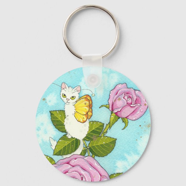 Porte-clés keychaing rose kitty fairy (Recto)