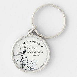 Porte-clés Keys Belong to Custom Name Loves Raven Birds