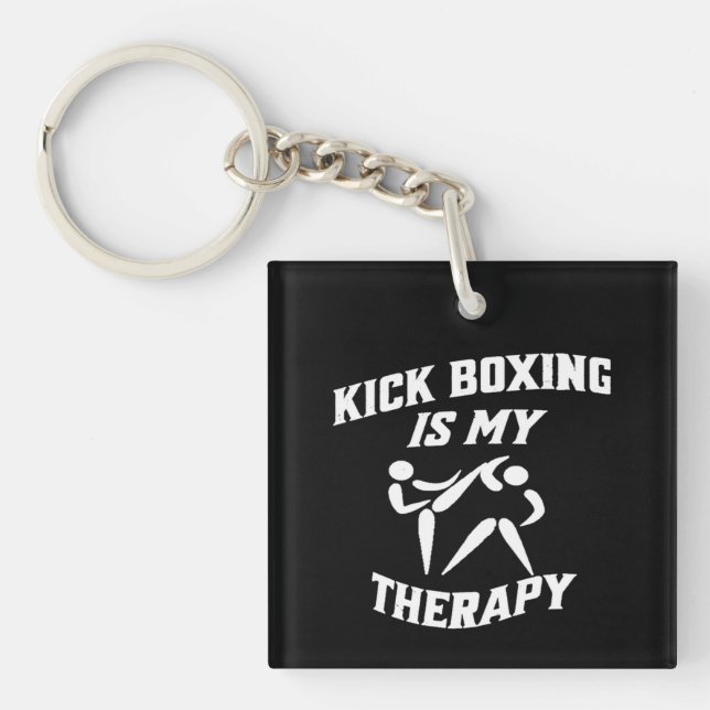 Porte-clés Kick Boxing est ma conception Cool thérapeutique (Devant)