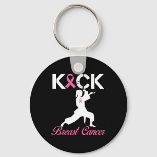 Porte-clés Kick Breast Cancer Karate Sensibilisation au cance