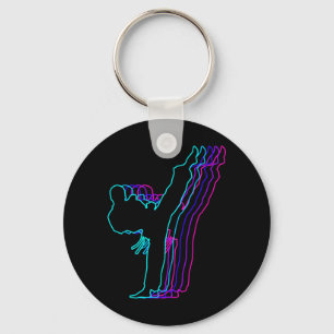 Porte-clés Kick Taekwondo Arts Martiaux Hommes Adolescents Ga