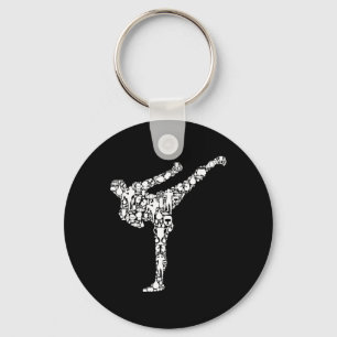 Porte-clés Kickboxing Kickboxer Karaté Garçons Enfants Hommes