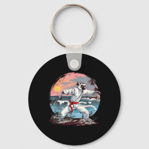 Porte-clés Kickboxing Lémurien Arts Martiaux Karaté Jiu-Jitsu