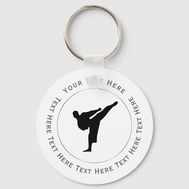 Porte-clés Kickboxing - Porte - clé des arts martiaux (Recto)
