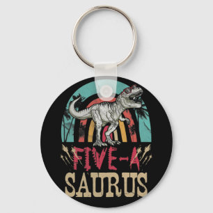 Porte-clés Kids 5 Year Old Dinosaur Birthday 5th T Rex Dino