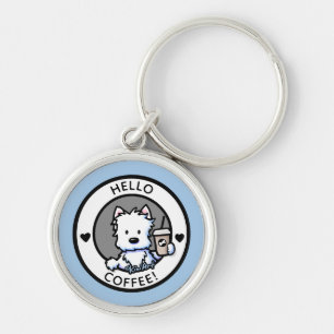Porte-clés KiniArt Coffee Westie Porte - clé