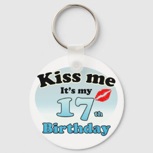 Porte-clés Kiss me it's my 17th Birthday