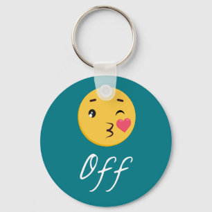 Porte-clés Kiss Off Emoji Funny Trendy Populaire Cute