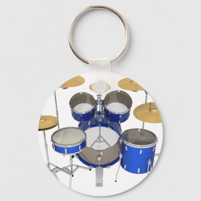 Porte-clés Kit de tambour bleu : (Recto)