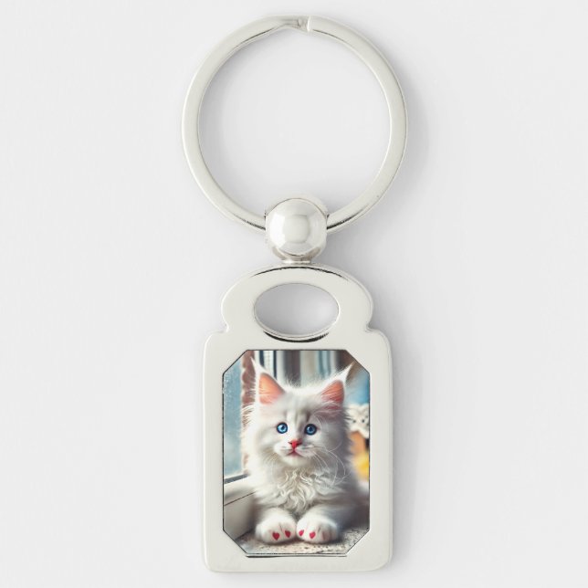 Porte-clés Kitten blanc (Devant)