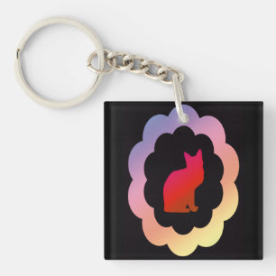 Porte-clés Kitty à paille -