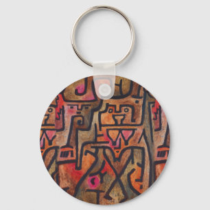 Porte-clés Klee Abstrait Rouge Abstrait Expressionniste Natur