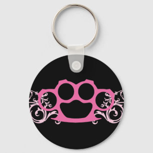 Porte-clés Knuckkls en laiton rose