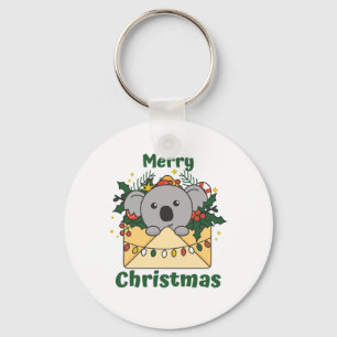 Porte-clés Koala Christmas Letter Winter Animals Koalas