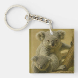 Porte-clés Koala Companions - Tender Wildlife Art Print