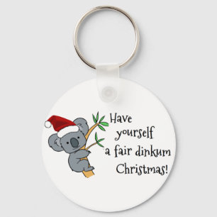 Porte-clés Koala de Père Noël - Dinkum juste
