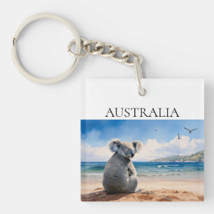 Porte-clés Koala regardant l'océan Australie