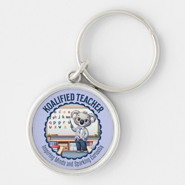 Porte-clés Koalified Teacher Cute Koala Theme Educateur Cadea (Devant)