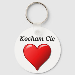 Porte-clés Kocham Cię - je t'aime dans le polonais