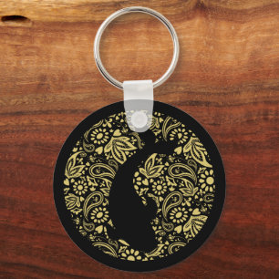 Porte-clés Koi Fish Black and Gold Décor