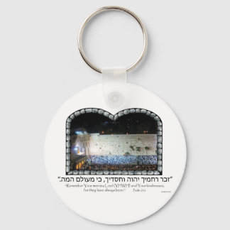 Porte-clés Kotel ou Wall de l'Ouest la nuit