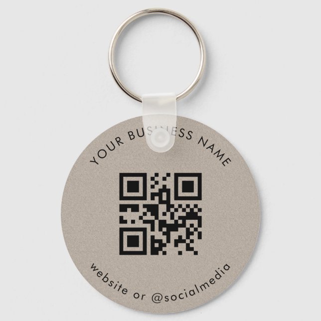 Porte-clés Kraft Eart Votre Entreprise Personnalisée Qr Code  (Recto)