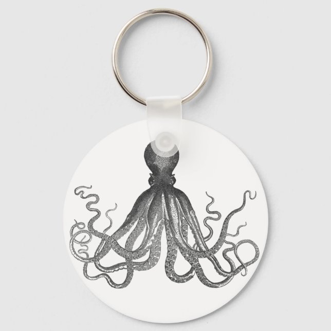 Porte-clés Kraken - Octopus géant noir / Cthulu (Recto)