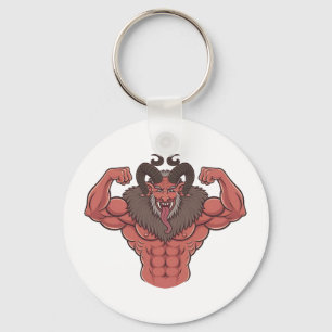Porte-clés Krampus Noël Flexion Musculaire Fitness Effrayant