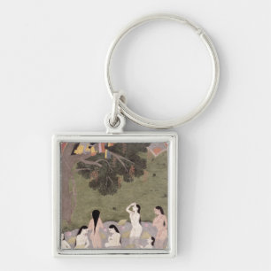 Porte-clés Krishna avec les vêtements des filles de vache,