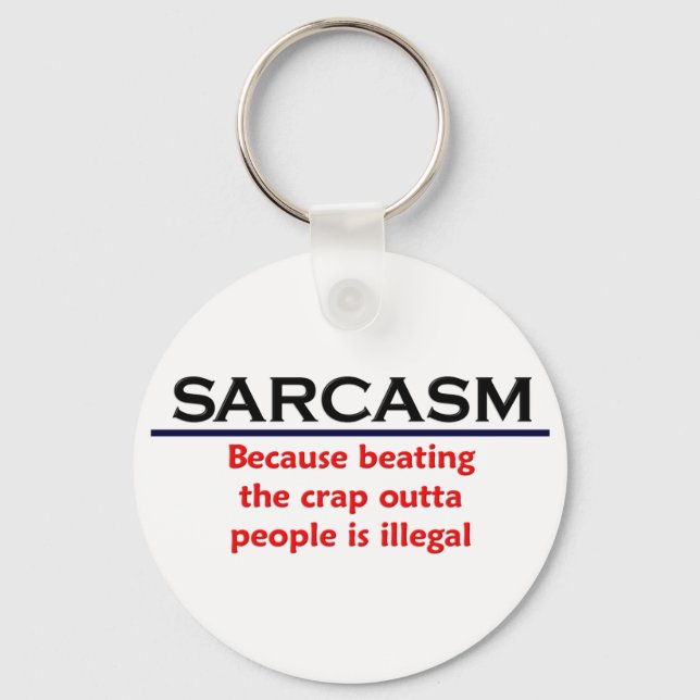 Porte-clés KRW Sarcasm Drôle plaisanterie (Recto)