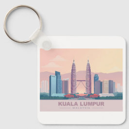Porte-clés Kuala Lumpur Malaisie Pastel Travel