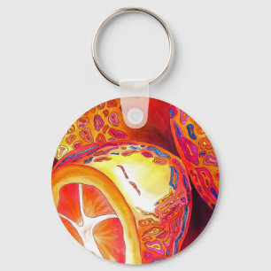 Porte-clés Kumquats orange citrus watercolour fruit art