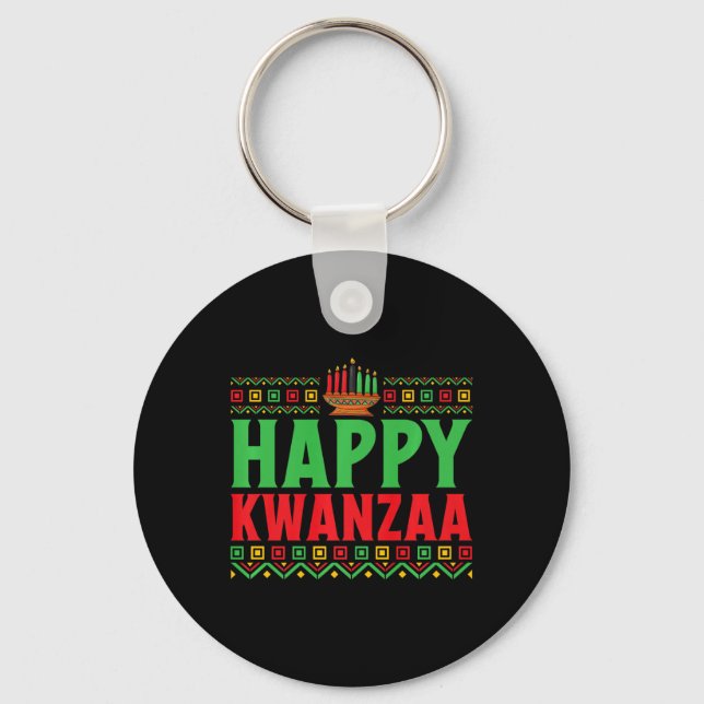 Porte-clés Kwanzaa - Happy Kwanzaa (Recto)