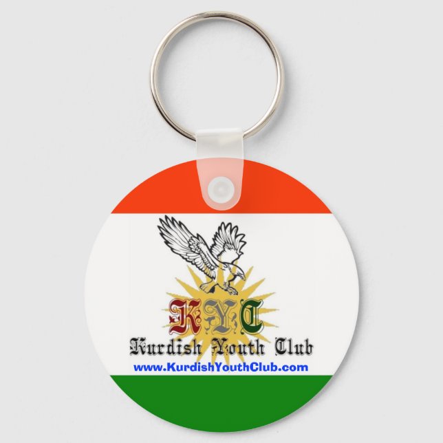 Porte-clés kycflag Porte - clé, www.KurdishYouthClub.com (Recto)