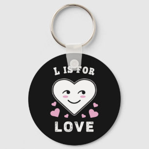 Porte-clés L C'est pour l'amour Anniversaire Saint Valentin J