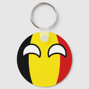 Porte-clés La Belgique Geeky tendante drôle Countryball