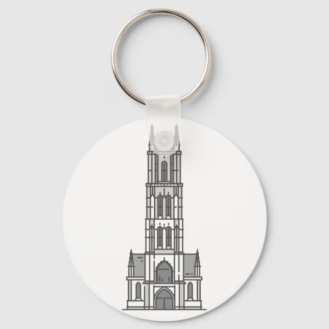 Porte-clés La cathédrale Saint-Bavo Gand World (Recto)