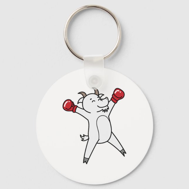 Porte-clés La chèvre fait de la boxe  (Recto)