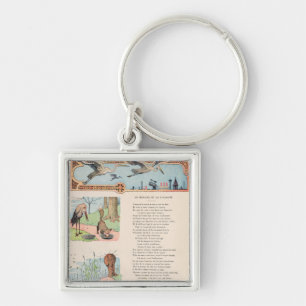 Porte-clés La cigogne et le Fox des fables