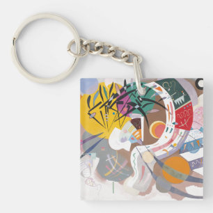Porte-clés La courbe dominante de Kandinsky Peinture d'art Ab